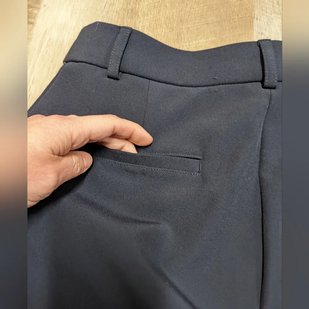 Express Navy Blue Crop High Rise Dress Pants - Picture 7 of 12